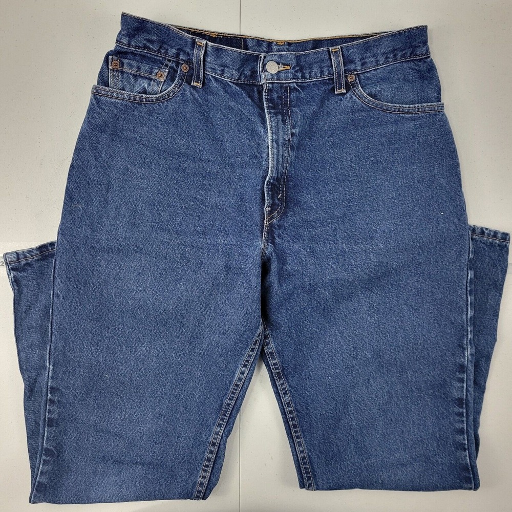 Vintage Levi's usa jeans 550 tapered legβ 24 mis 1881 blue 32x30 women's